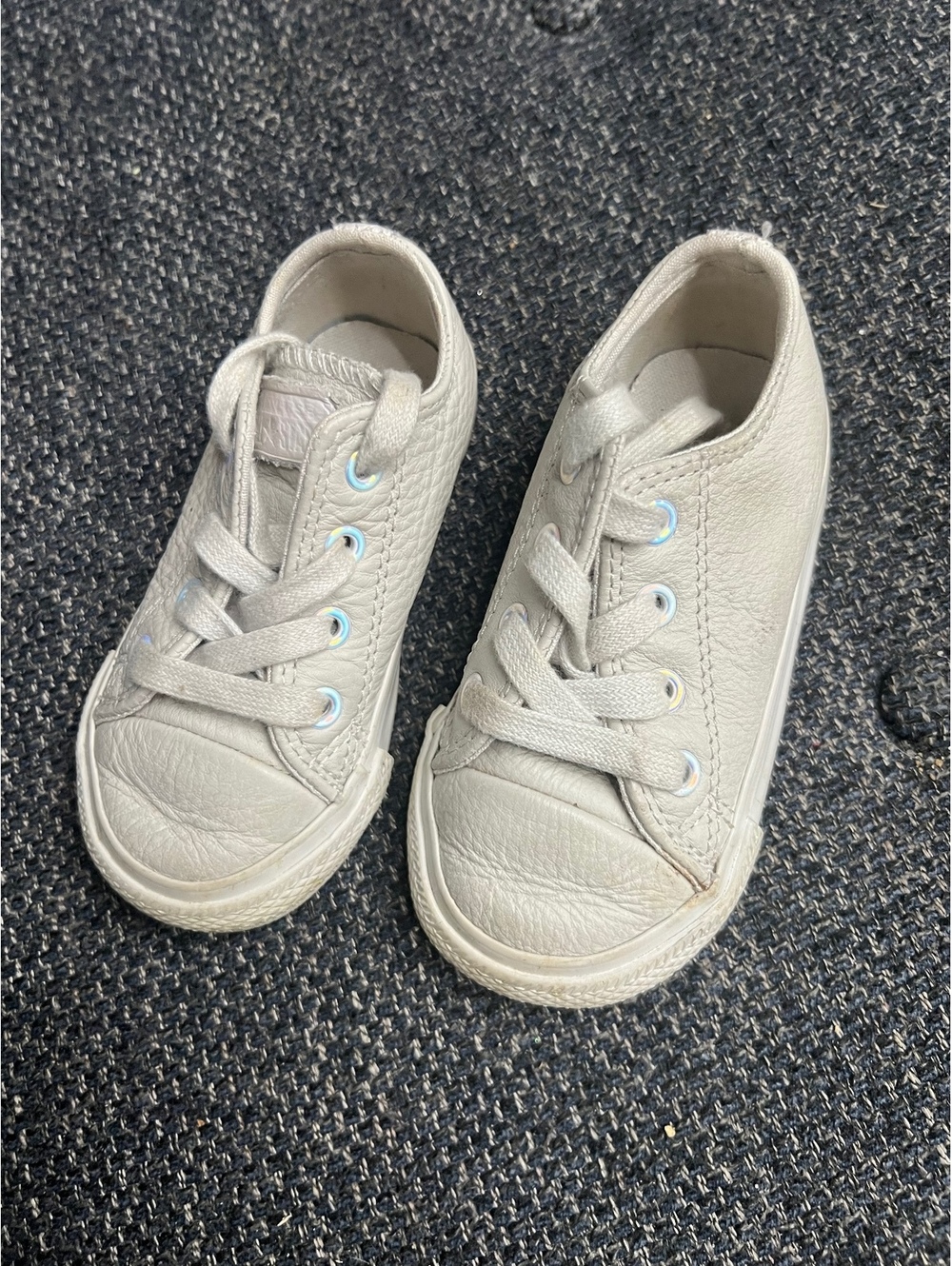 White Converse leather size kid 6 low-top sneakers